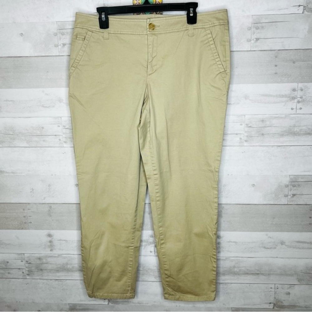 Liz Claiborne Khaki Straight Leg Pants